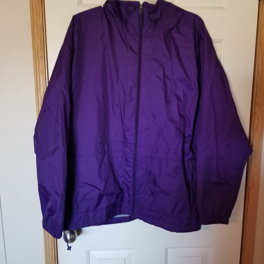 Columbia purple hooded windbreaker 2X